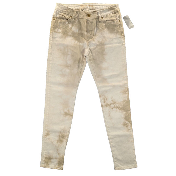 Michael Kors Jeans Women's 4 White New w/ Tags Marble Stretch Cotton - Picture 1 of 12